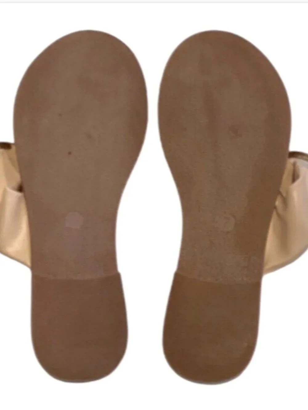 Liz Claiborne Cabella Sandal Flats T-Strap/Thong Light‎ 7 Off-White Cream 160G